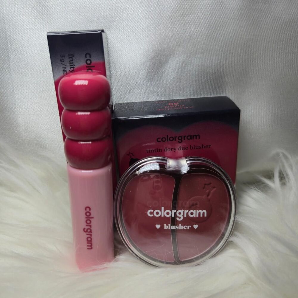 Colorgram Red Bomb lip gloss and blush set